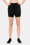 Amante High Rise Anti Microbial Shorts - Jet Black — thumbnail 1